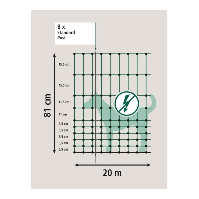 Begrenzungszaun Camping Net - nicht elektrifizierbar