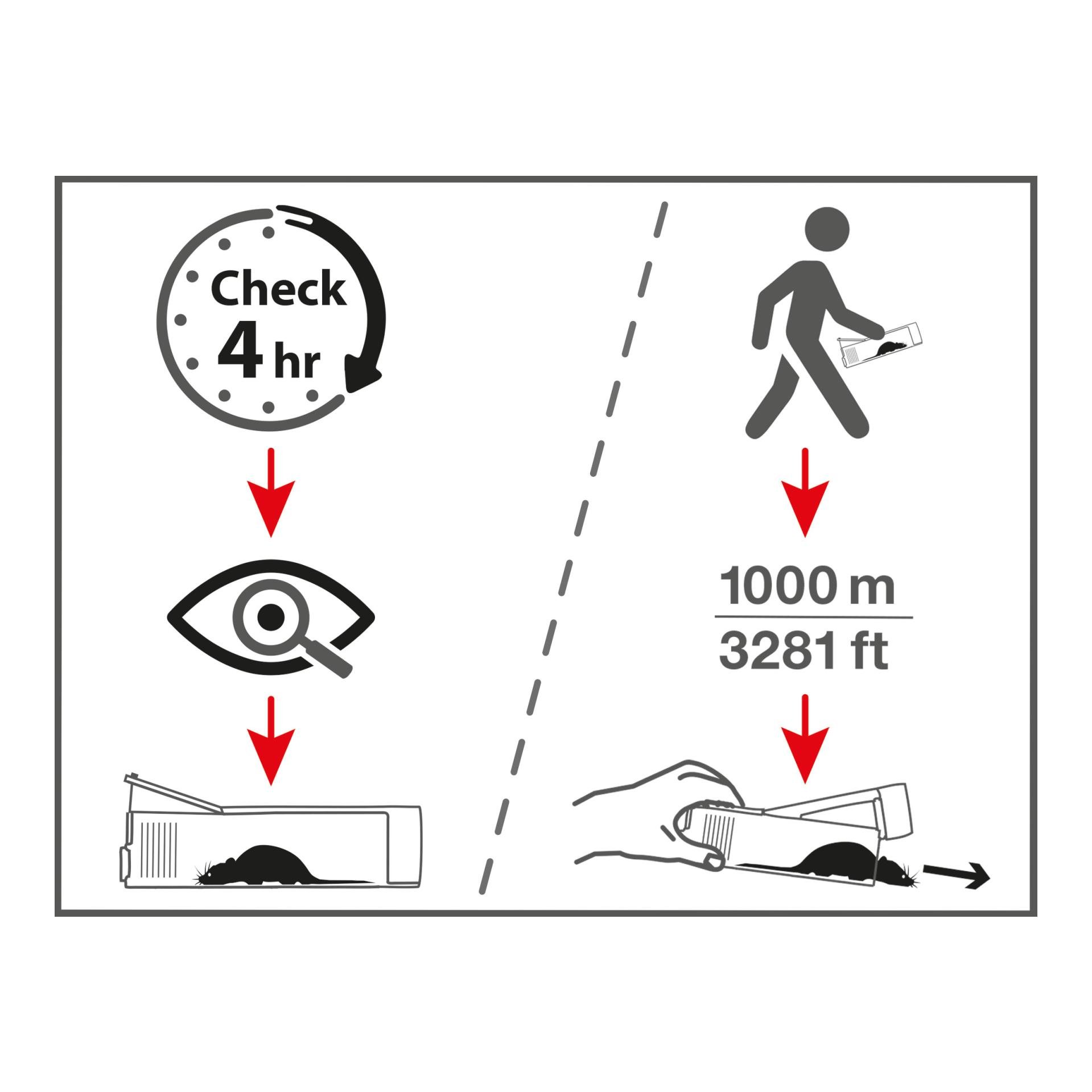 Lebendfalle Mouse House inkl. Köder