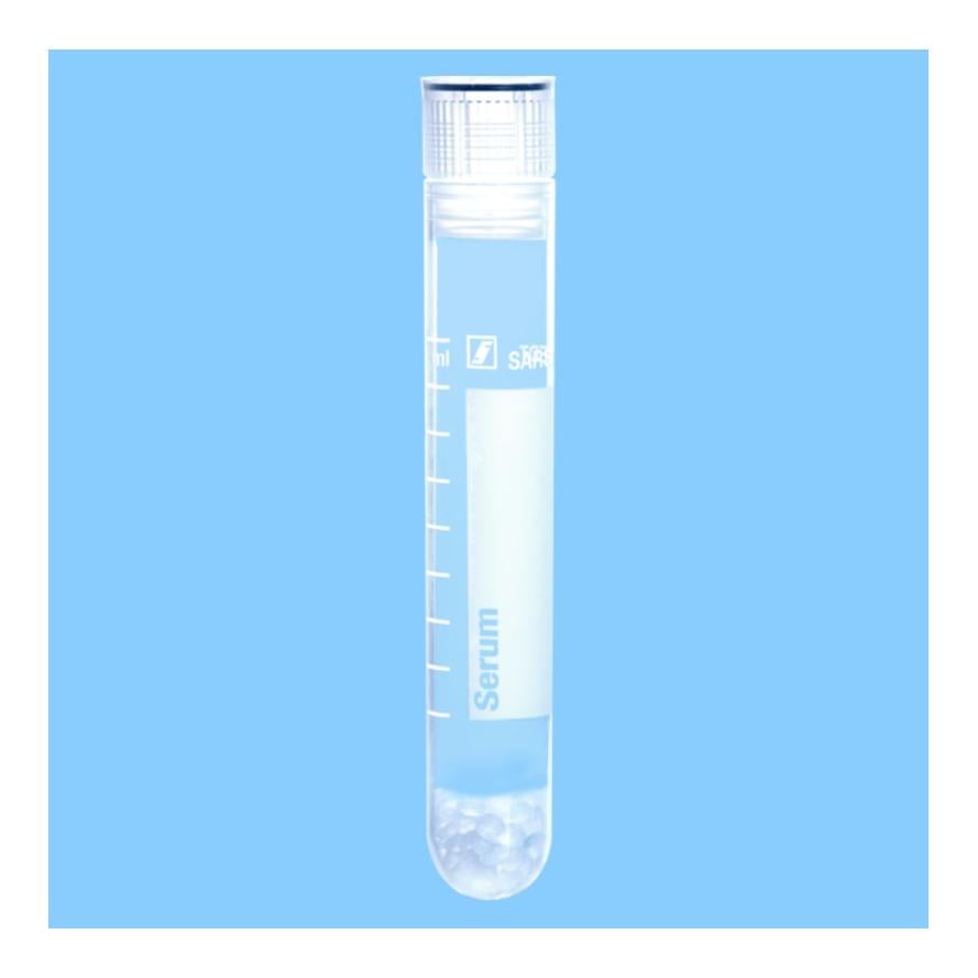 Probenröhre, 10 ml, Präparierung: Gerinnungsaktivator - weiss