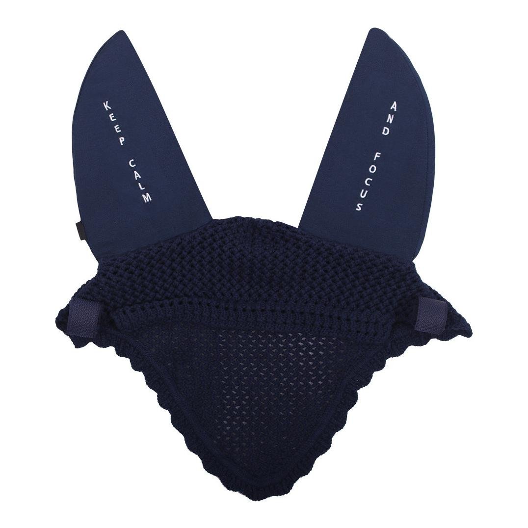 Image of QHP Ohrengarn "Keep calm and focus" - navy bei Hauptner.ch