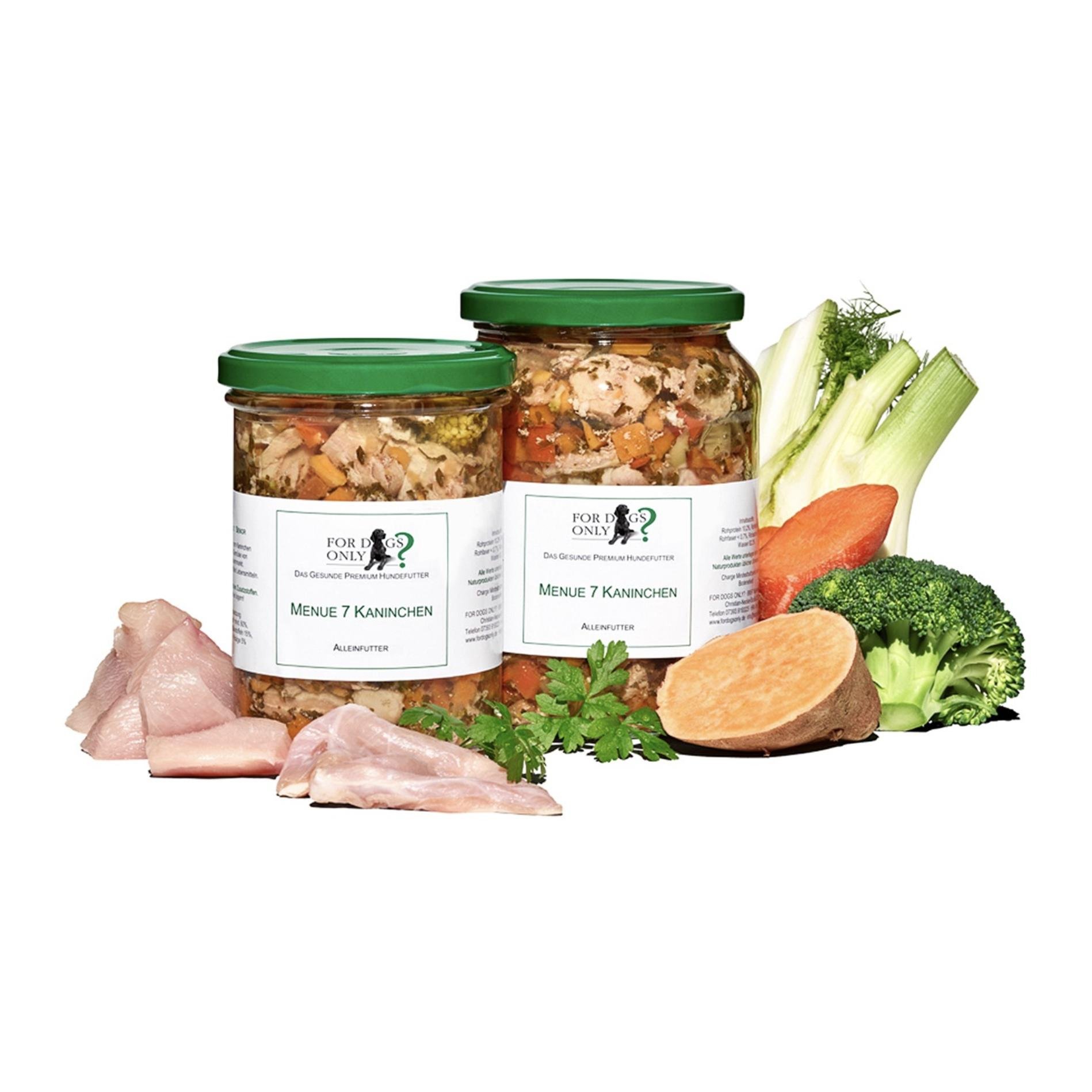 Premium Hundefutter Menue Kaninchen