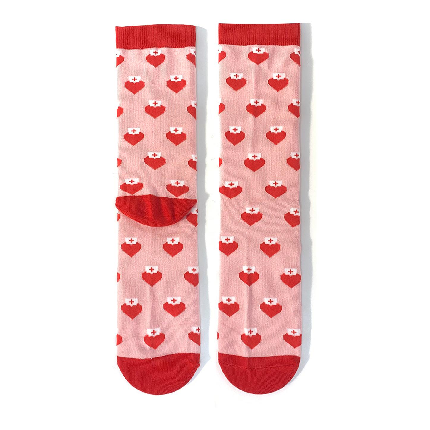 Chaussettes pour soignants cœur d’infirmière