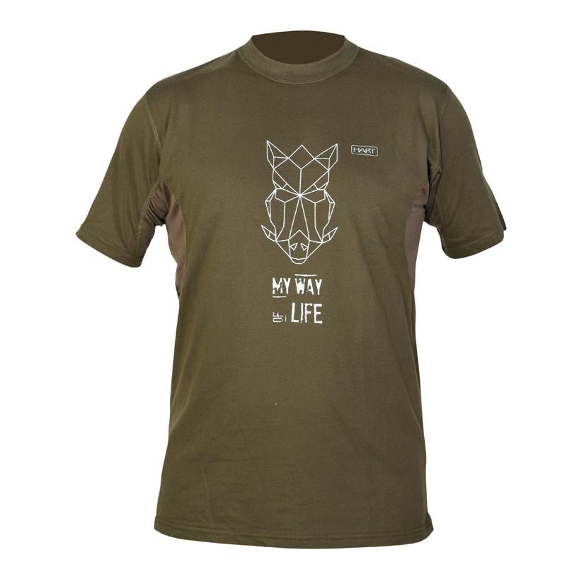 Image of Hart BRANDED T-Shirt mit Wildschweinmotiv - olive bei Hauptner.ch