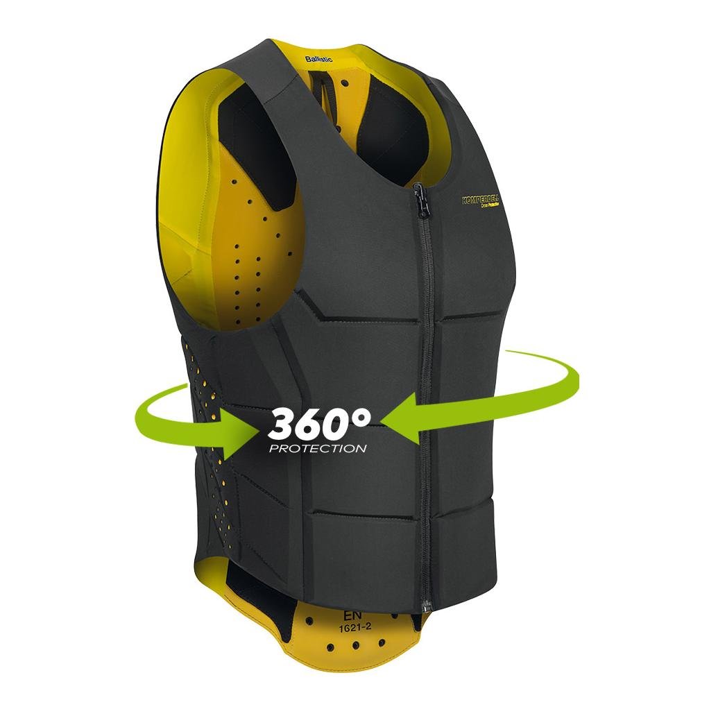 Image of Komperdell Rückenprotektor Ballistic Vest Unisex - schwarz/gelb bei Hauptner.ch