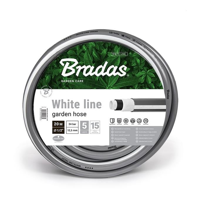 Image of Bradas WHITE LINE Gartenschlauch 1/2" - 20m - Grau - bei Hauptner.ch