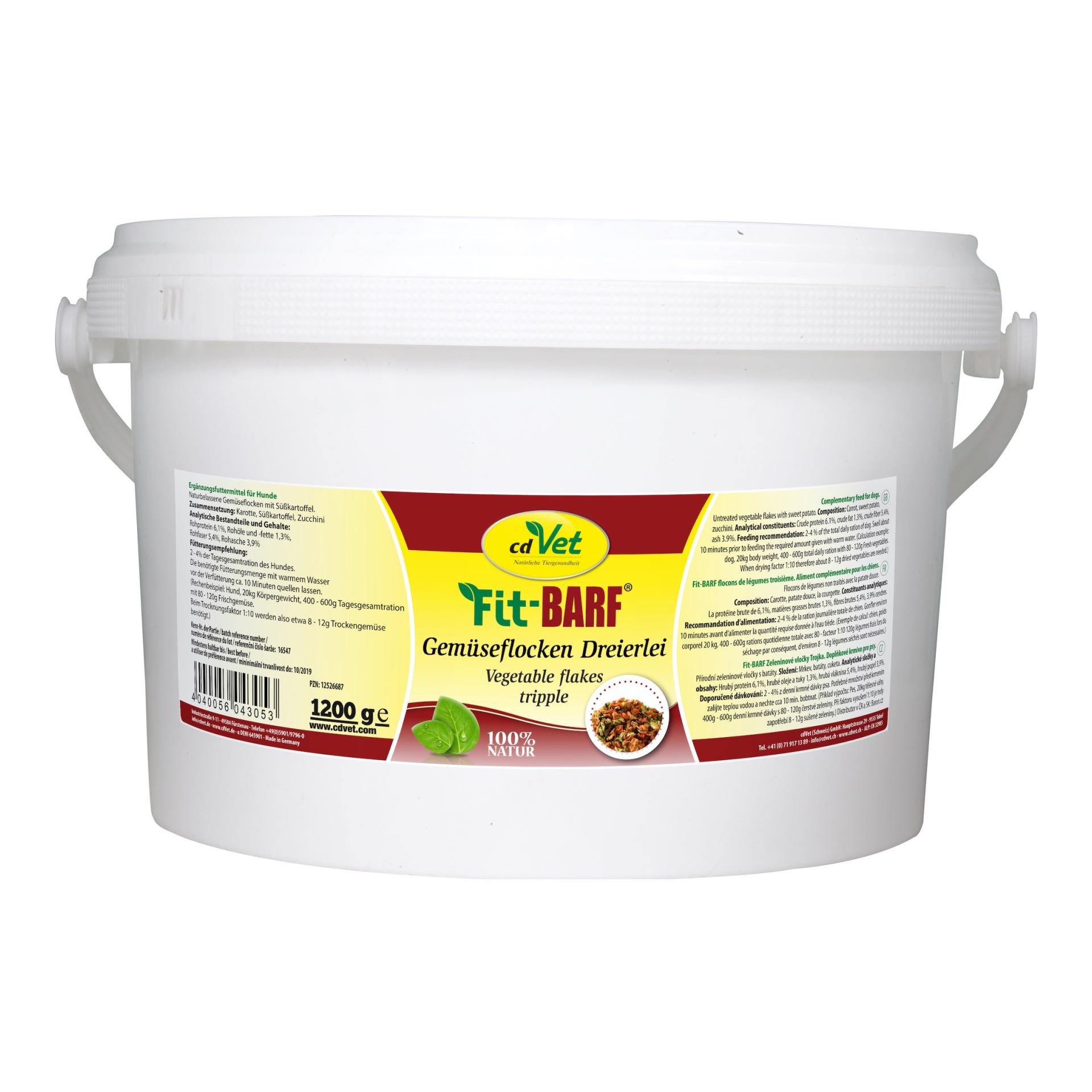 Fit-BARF Gemüseflocken Dreierlei 