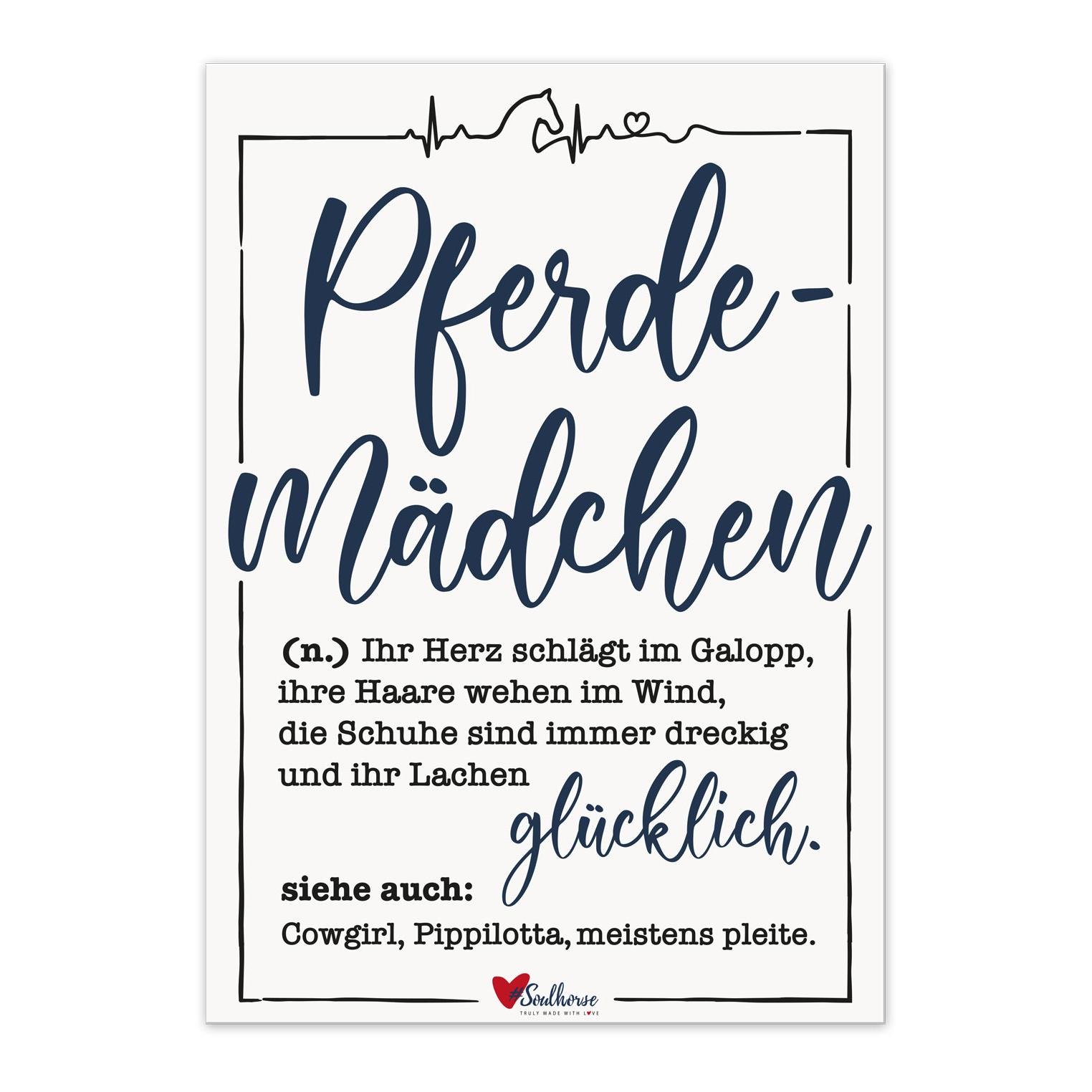 “Definition Pferdemädchen” Stallschild