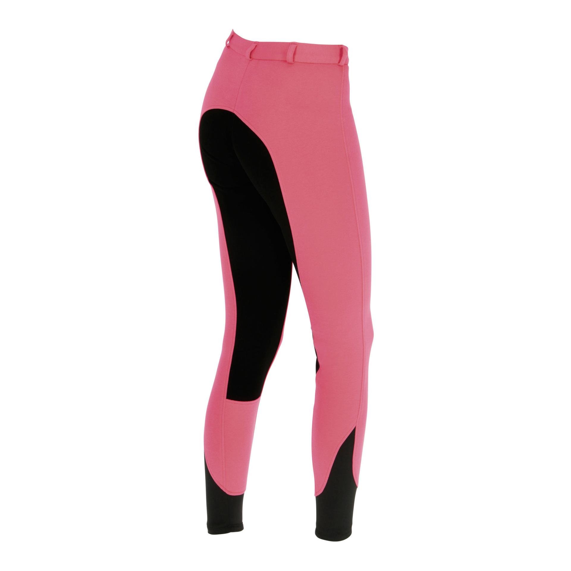 Pantalon d'équitation Economic pour enfants avec doublure complète - rose foncé