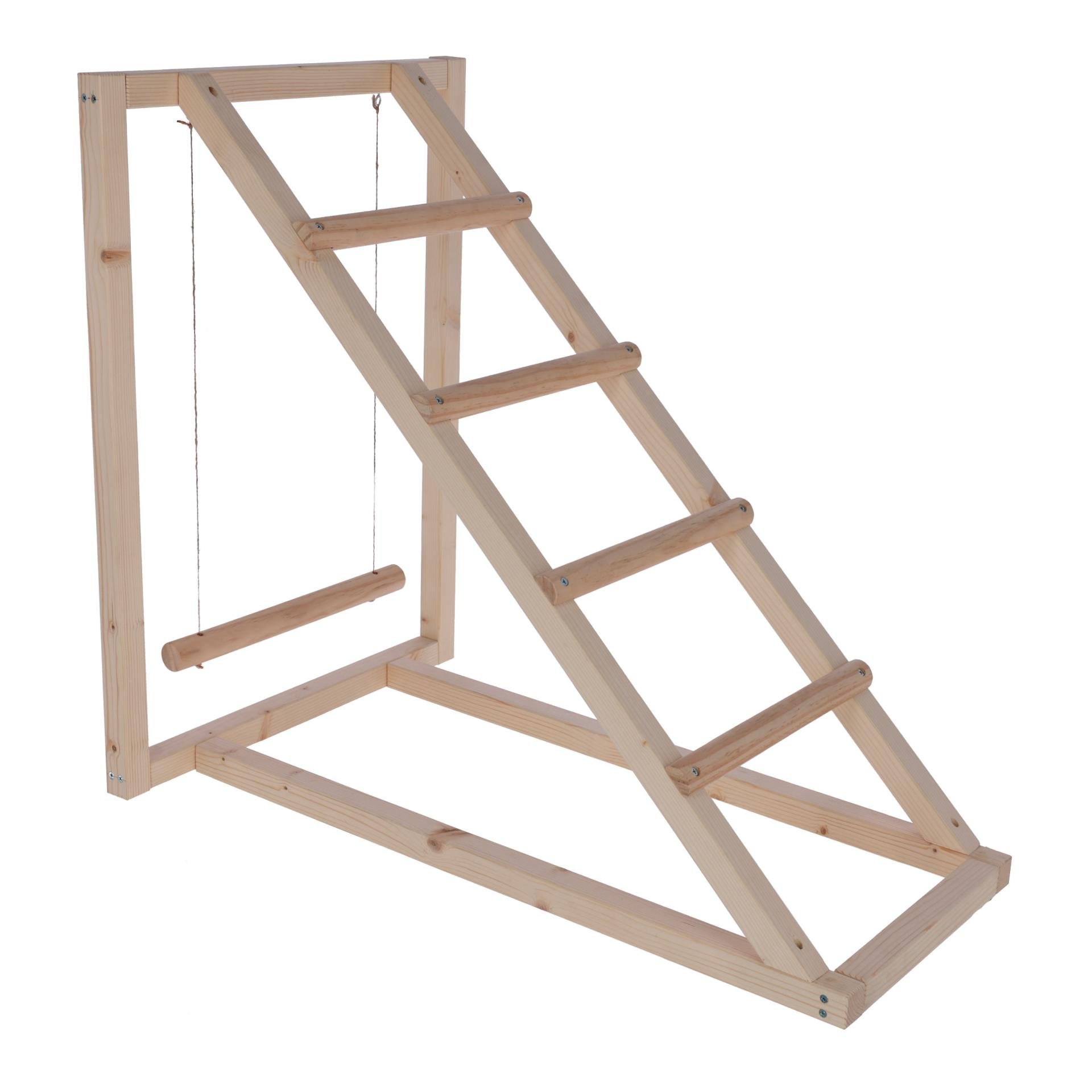 Kletterturm mit Schaukel für Hühner