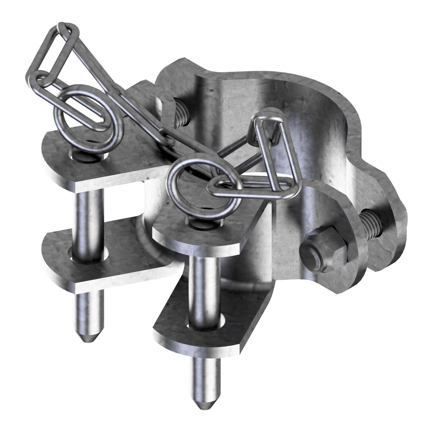 Collier de serrage double angulaire