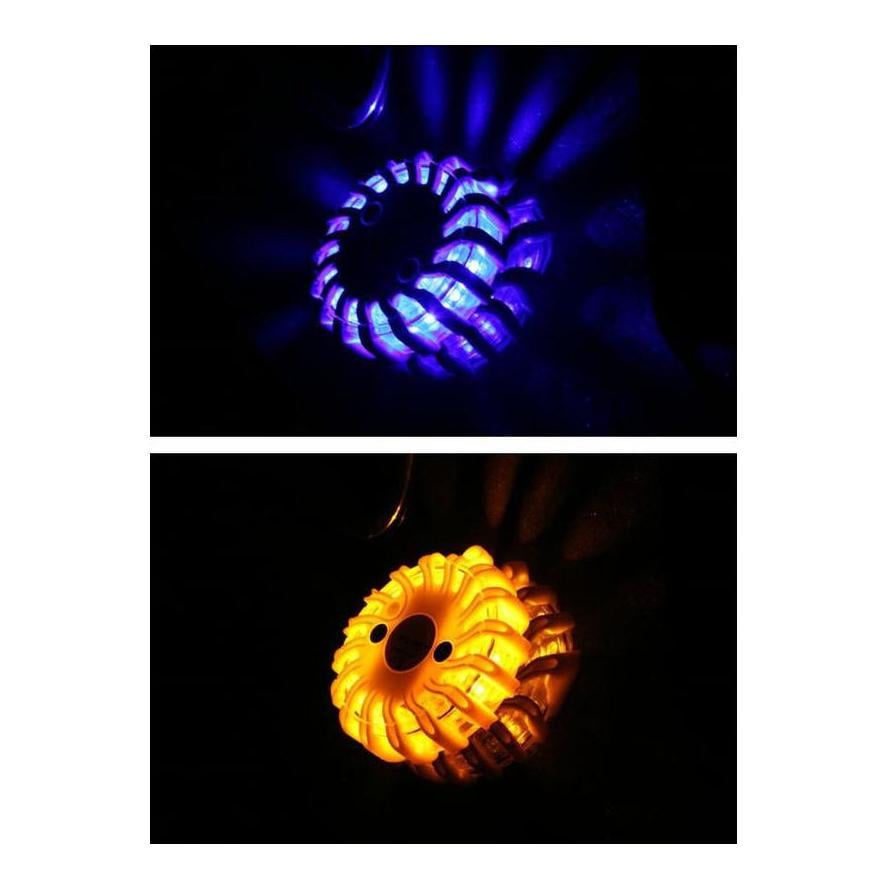 LED Blitzer / Warnleuchte - Gelb - Koffer 6x Akku