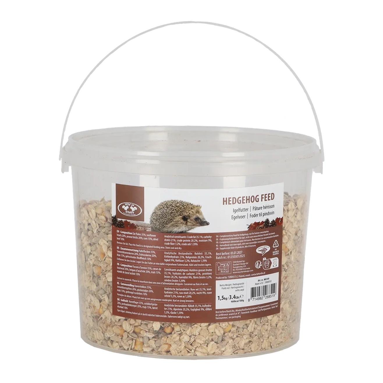 Igelfutter in Eimer