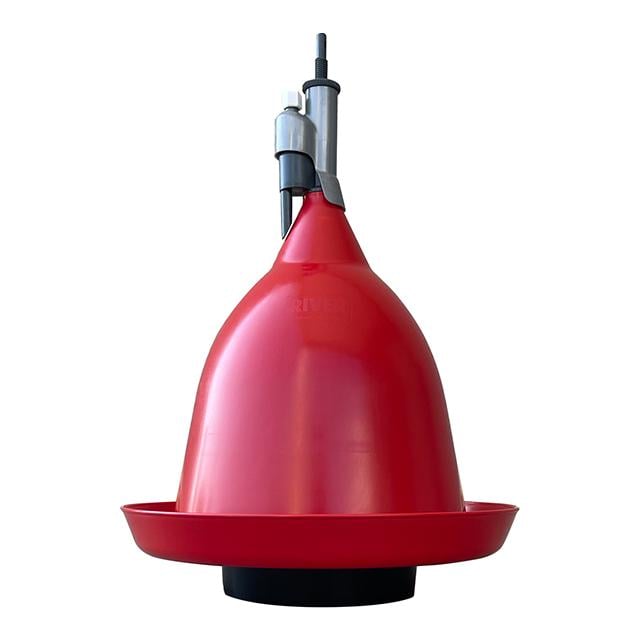 Automatische Rundtränke mit Zwischenrinne und Ballastkübel - mit Schlauchventil 6x9mm & 12x17mm