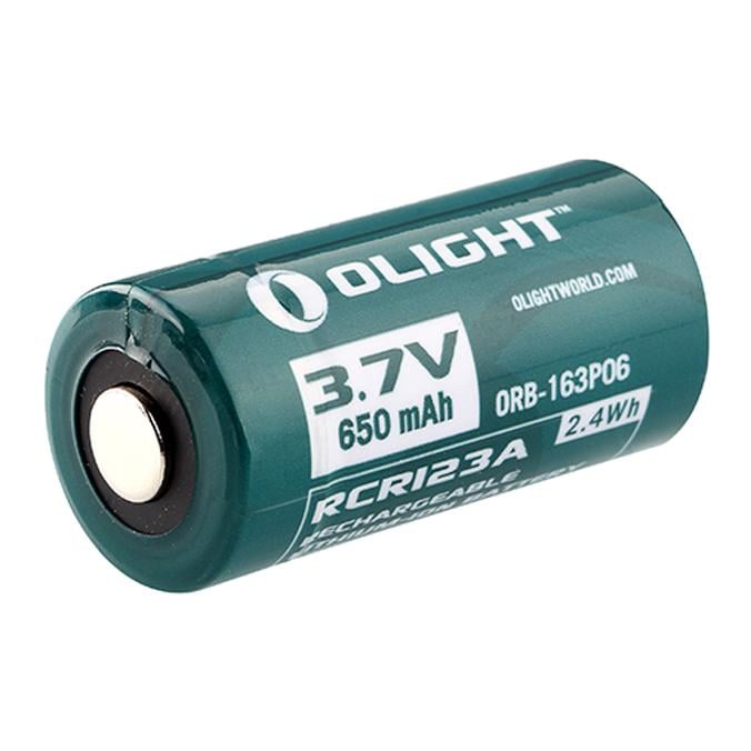 Image of Olight RCR123A Akku 650 mAh - Blau - Grün - bei Hauptner.ch