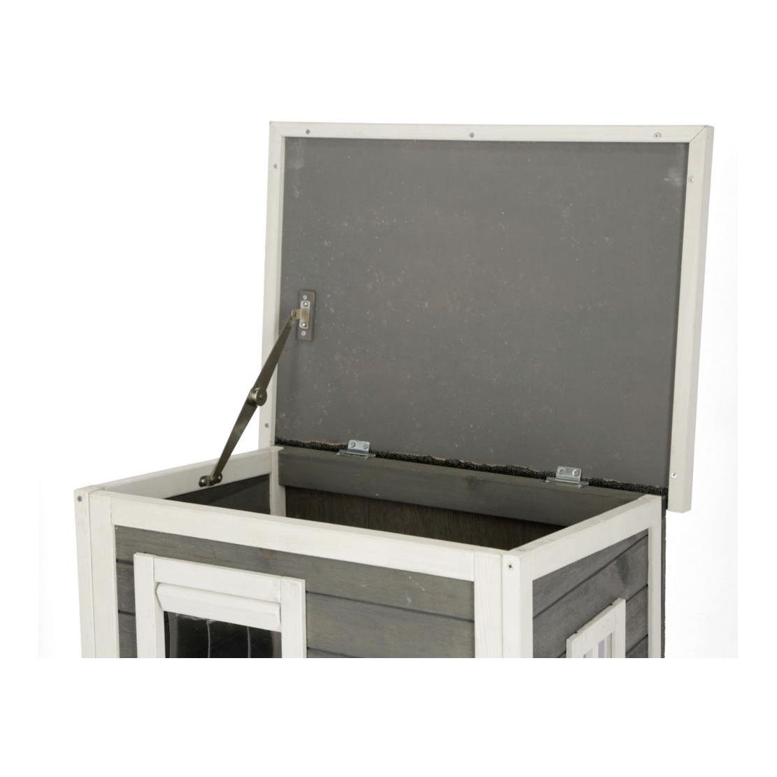 Katzenhaus Family - grau/weiss