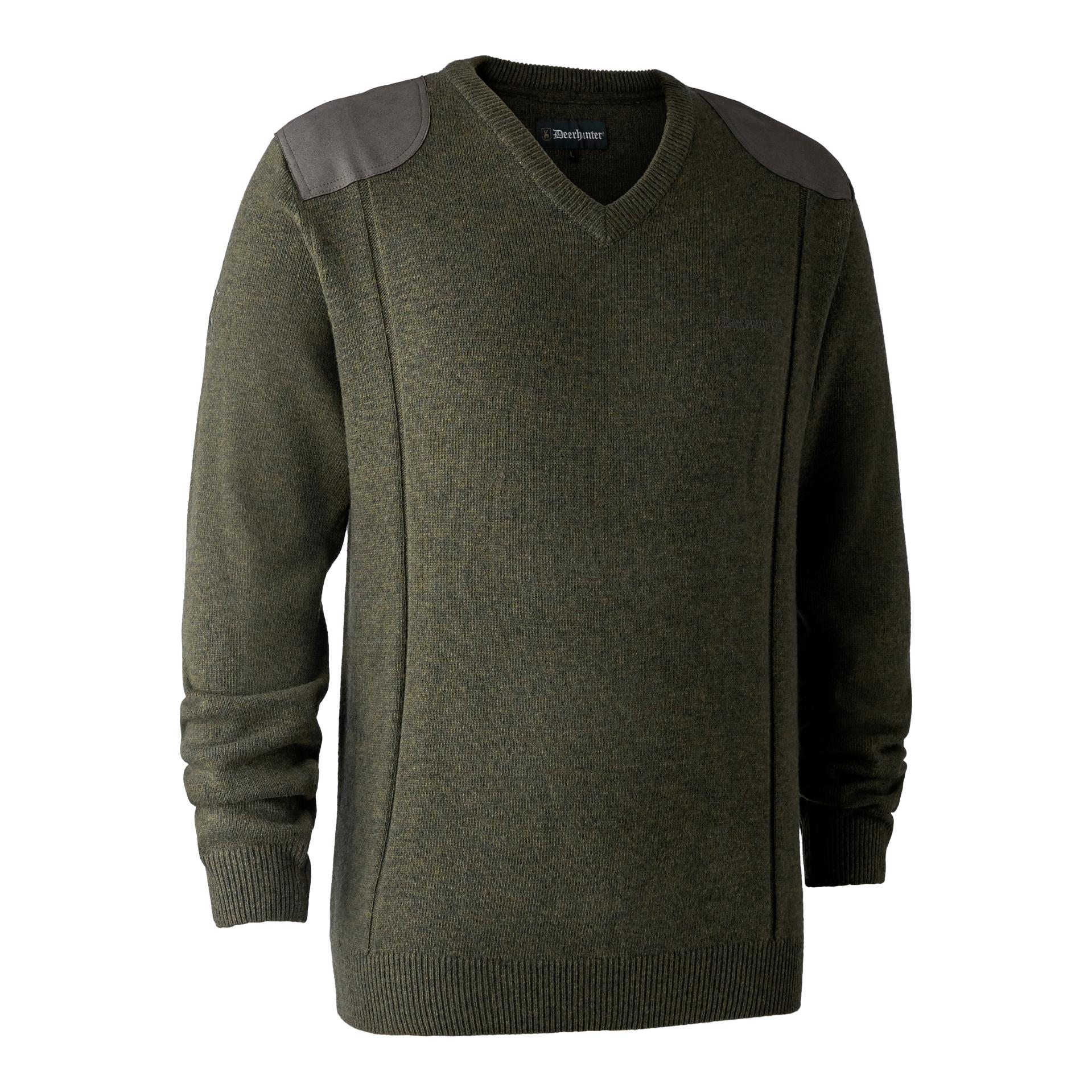 Image of Deerhunter Sheffield Pullover mit V-Ausschnitt - Green Melange bei Hauptner.ch