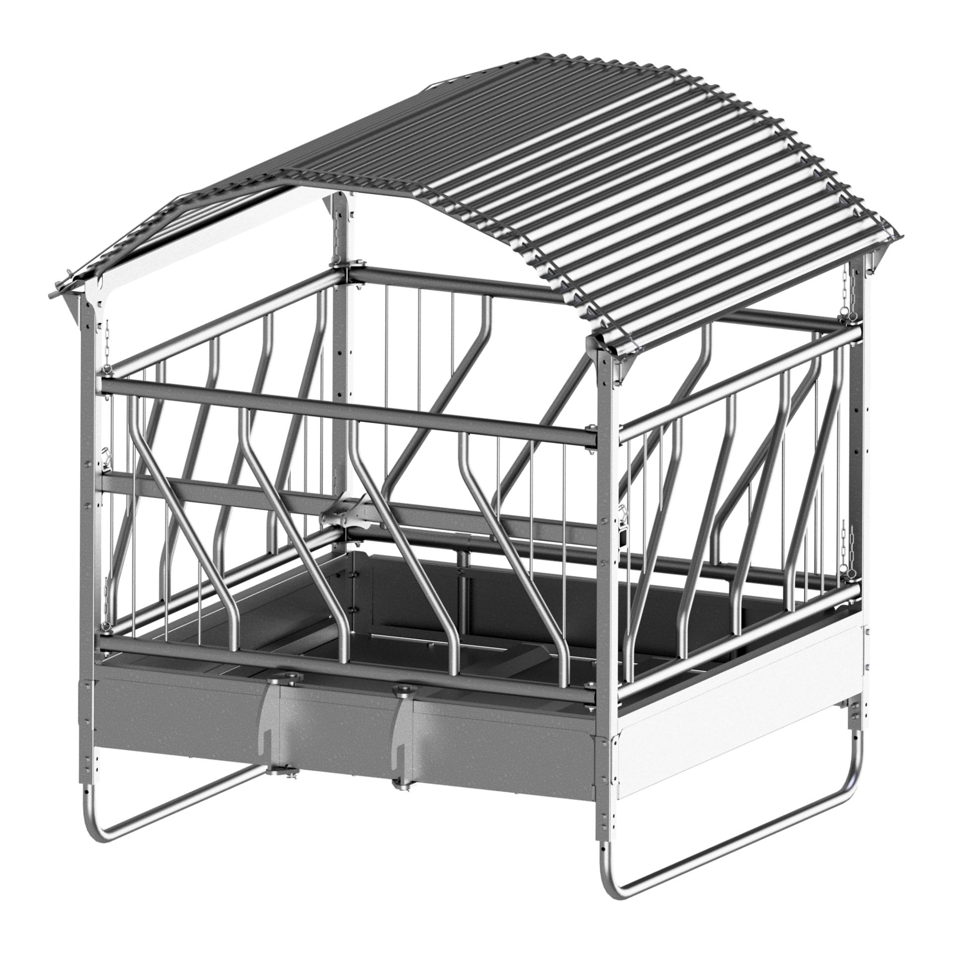 Viereckraufe mit Schrägfressgitter