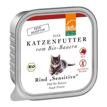 Image of defu Bio-Nassfutter Premium Bio-Rind für die Katze - neue Rezeptur bei Hauptner.ch