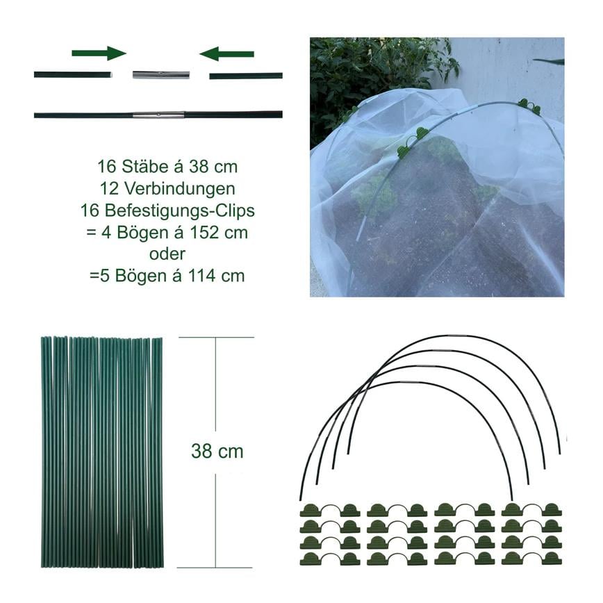 Tunnelbögen für Beet und Hochbeet ohne Netz
