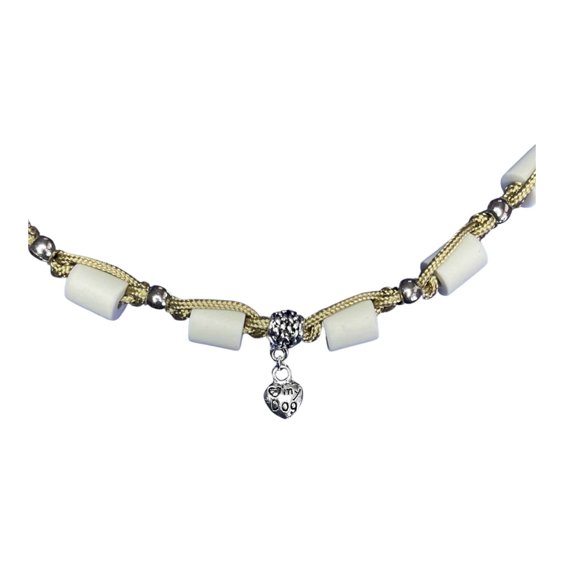 EM-Zeckenhalsband aus Tau mit EM Perlen