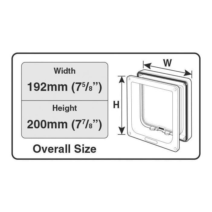 4-Wege Katzentüre mit Tunnel bis 50mm