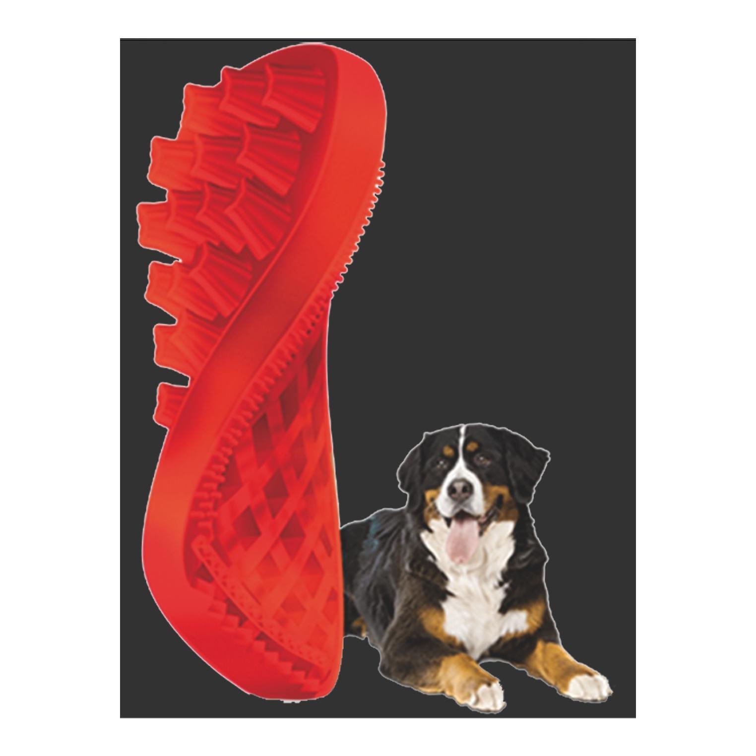 Image of PET+ME Reinigungs- und Massagebürste für den Hund - Rot - bei Hauptner.ch