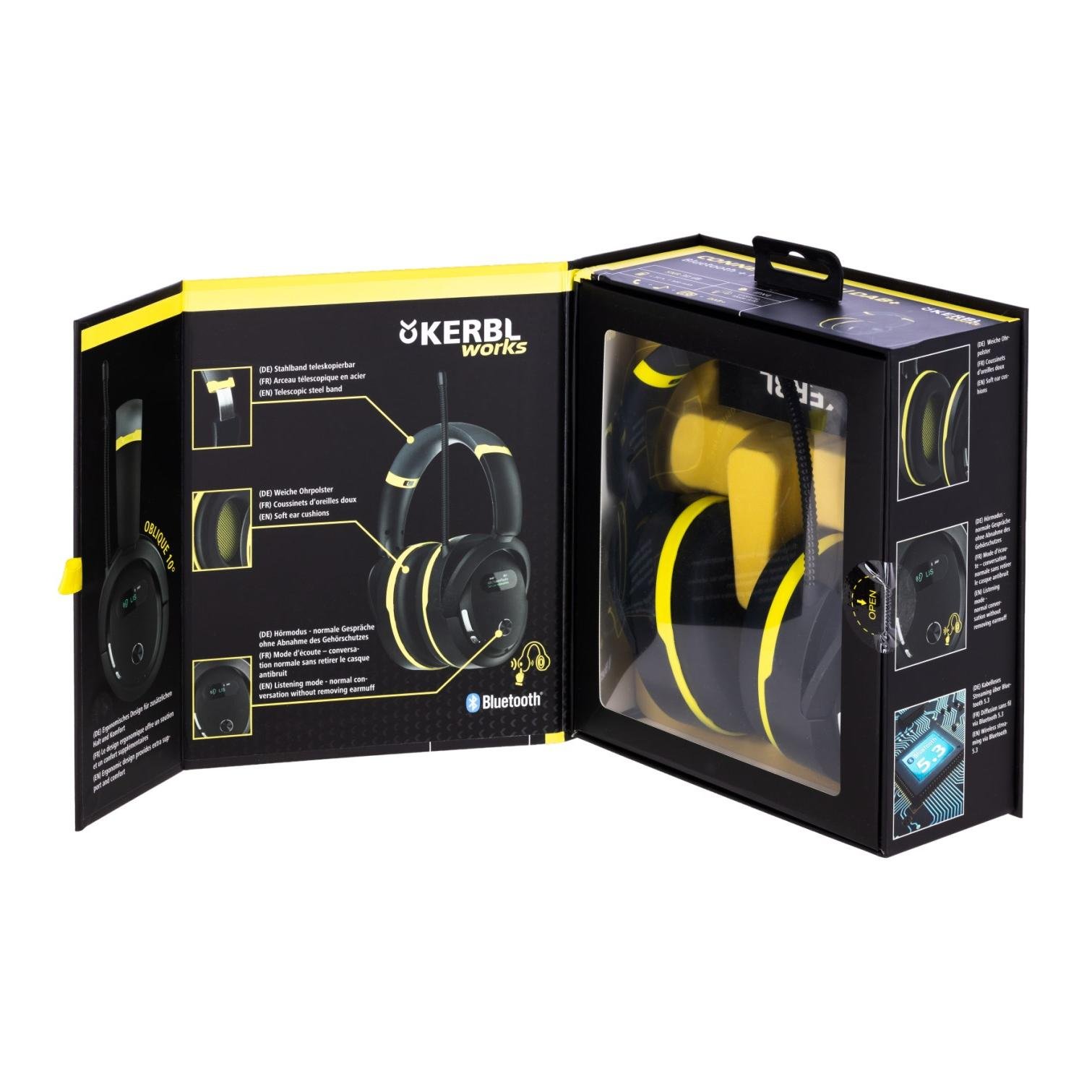 Kerbl Works Multimedia Gehörschützer Protect BT|FM| DAB+ mit Bluetooth 