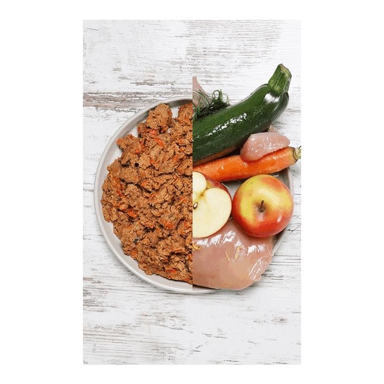 Nassfutter Menü Junior Geflügel mit Zucchini und Apfel