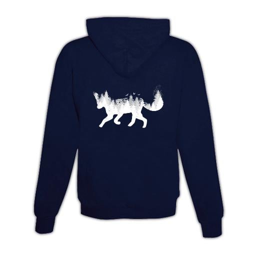 Pull à capuche Renard forêt unisexe