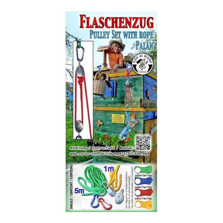 Flaschenzug mit Seil 5M