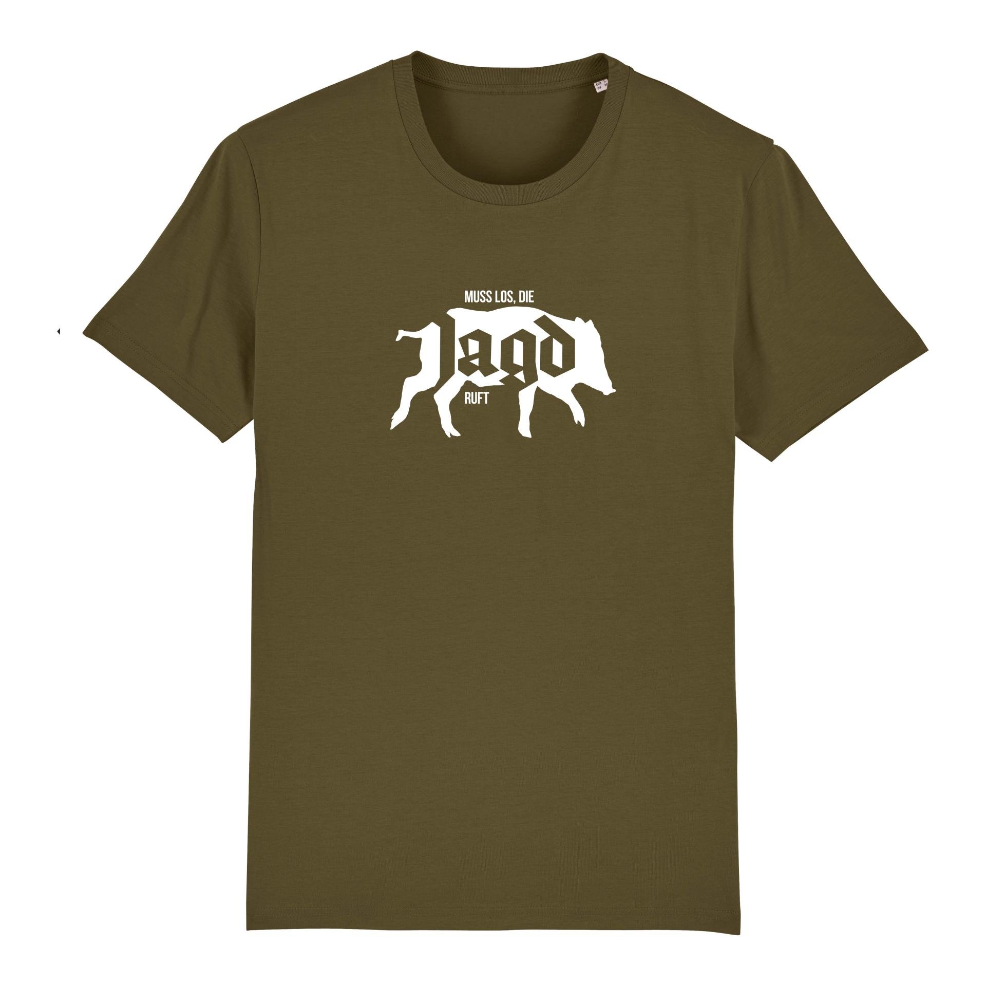 Image of Hauptner Jagd T-Shirt Die Jagd Ruft - Wildschwein - British Khaki - bei Hauptner.ch