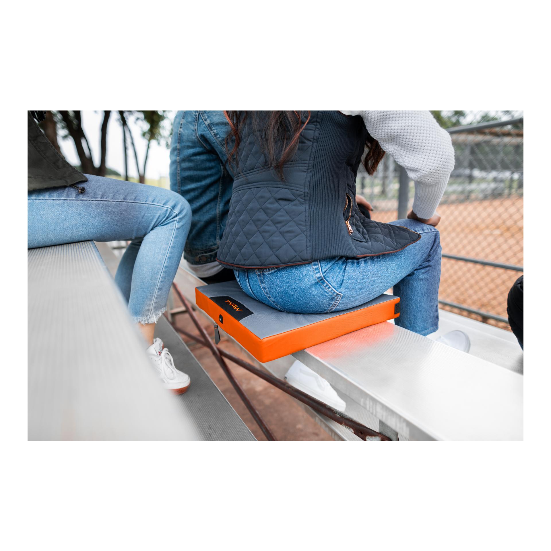 Beheizbares Sitzkissen, mit Akku