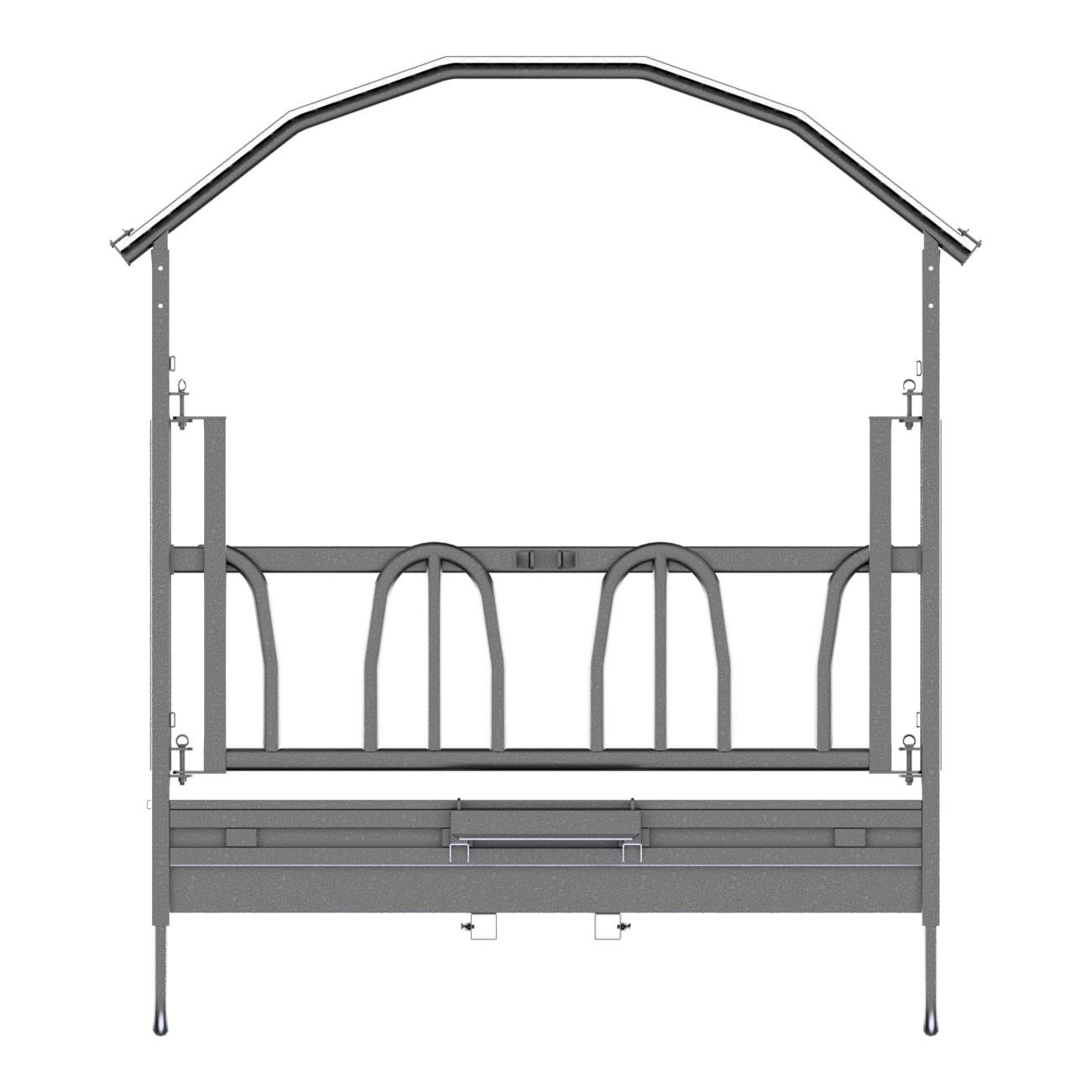 Viereckraufe mit Palisadenfressgitter