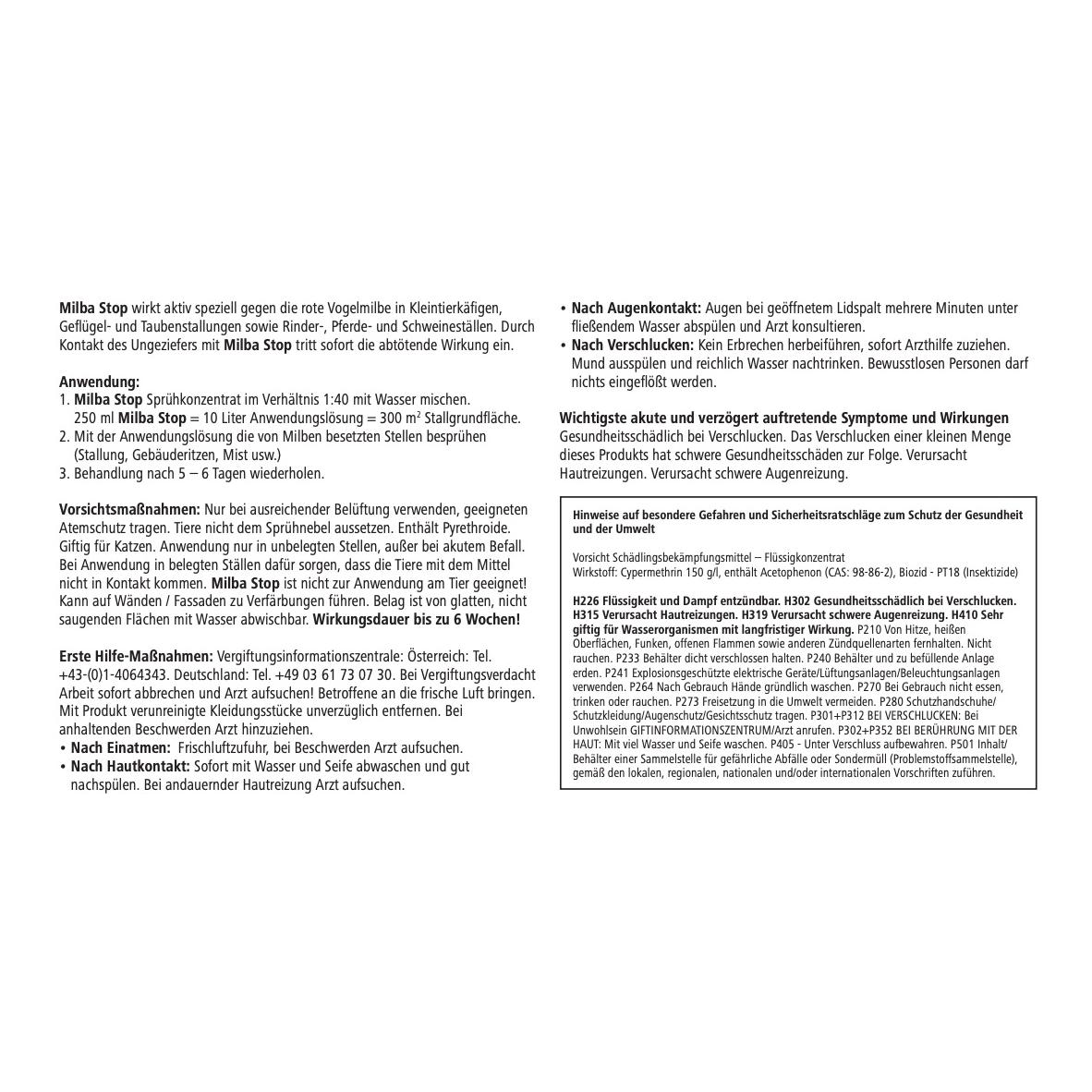 Concentré liquide MilbaStop Ultra