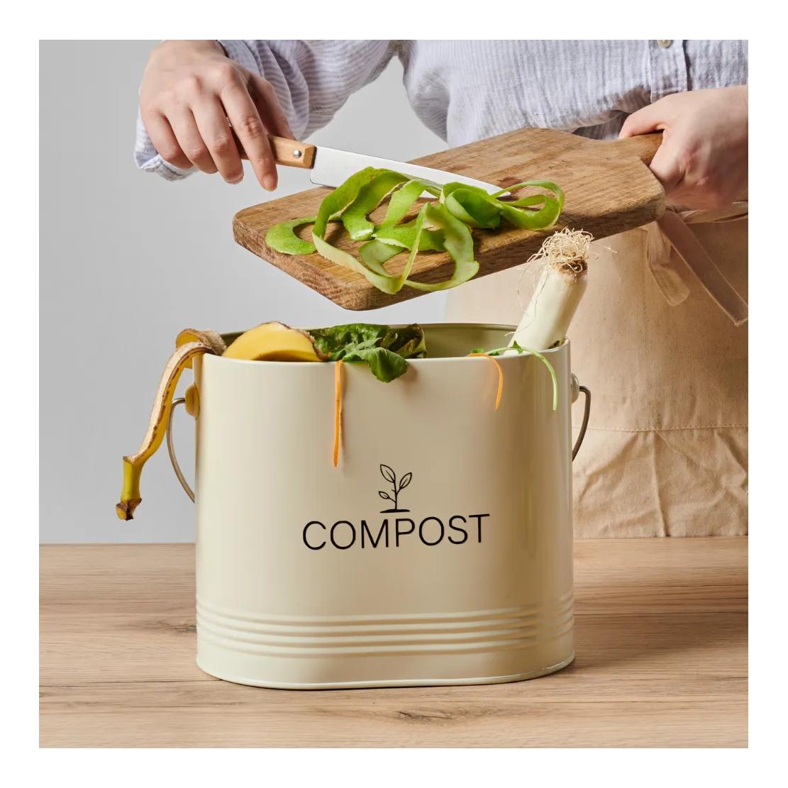Ovaler-Komposteimer - mit Filter