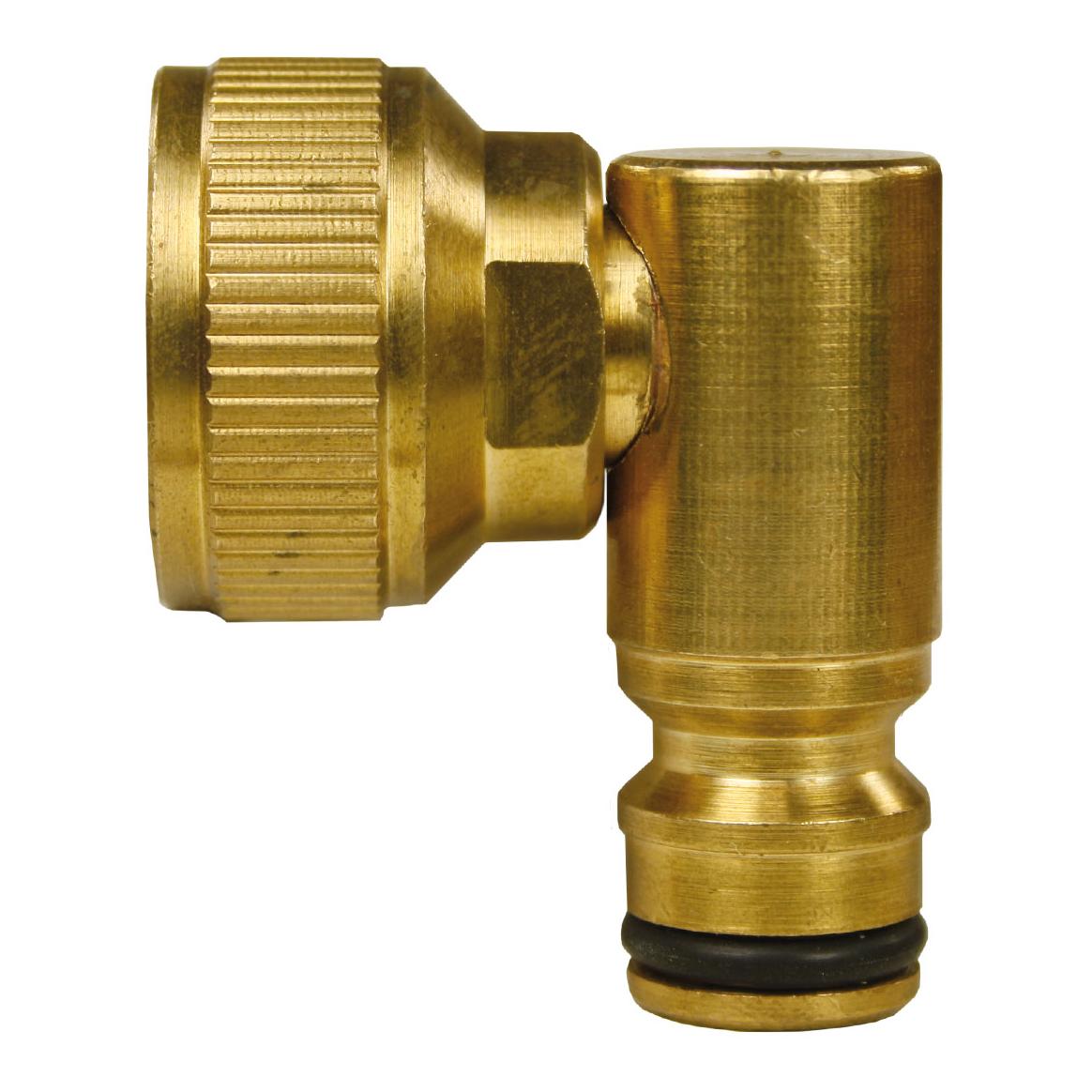 Image of R+M Winkel-Hahnstück 3/4 IG Messing drehbar - Gold - bei Hauptner.ch