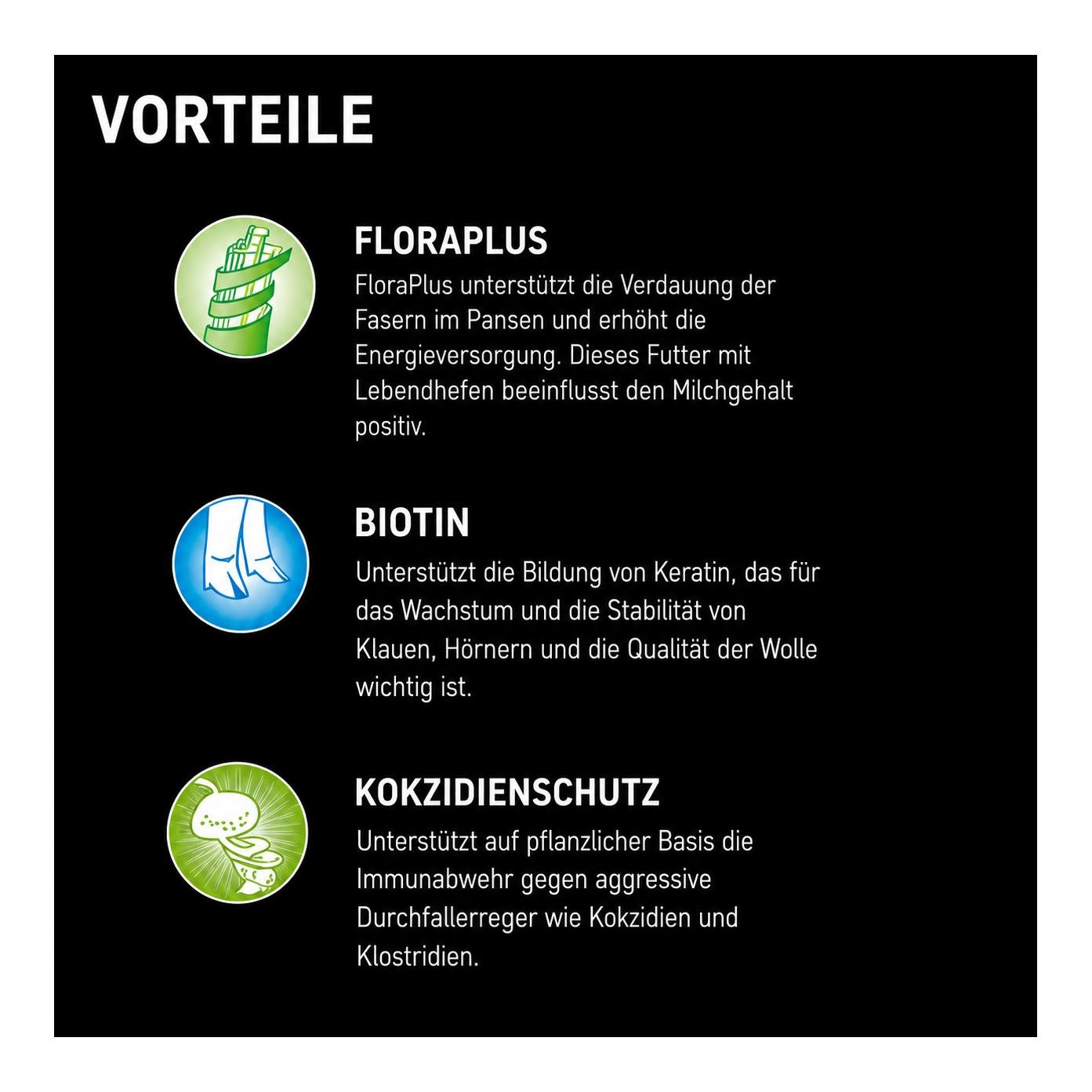 granovit Pecori Floc 18 - Ergänzungsfutter für Lämmer & Gitzi in Würfeln mit Flocken
