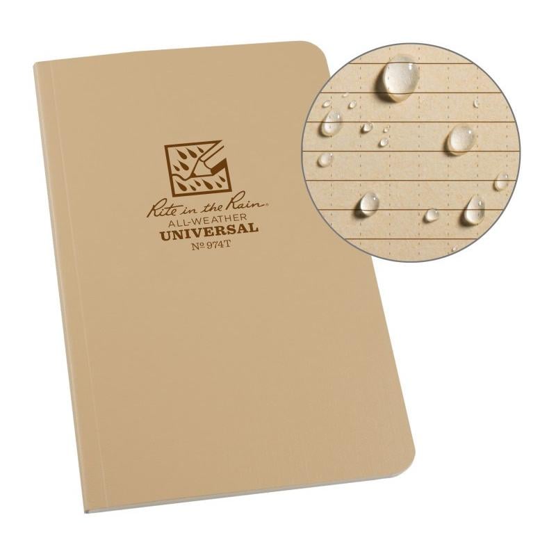 Image of Rite in the Rain Allwetter Notizbuch Softcover 974T - Tan - Beige / Nude - bei Hauptner.ch