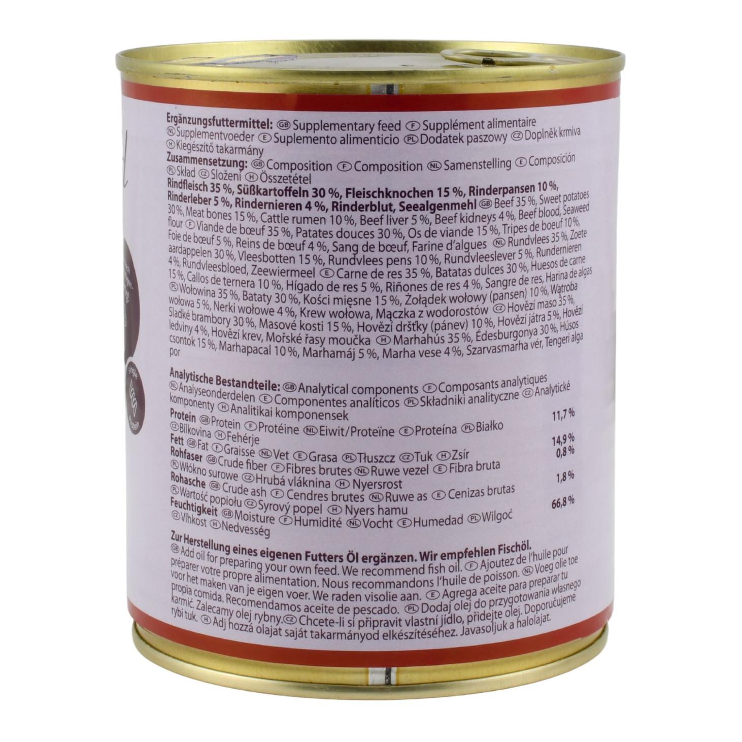 Rind Menü Plus für Hunde und Katzen