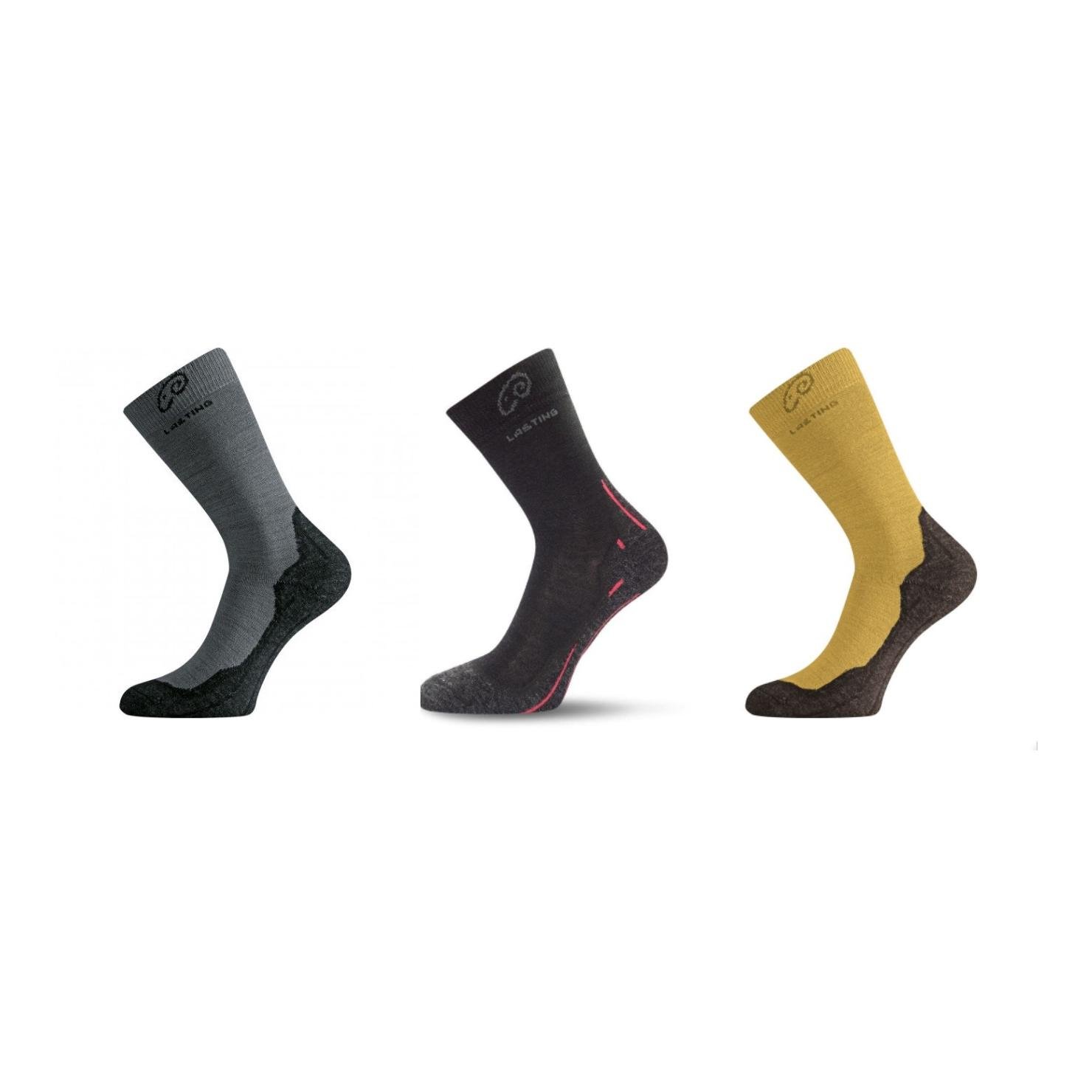 Chaussettes de trekking en laine mérinos WHI unisexe en pack de 3