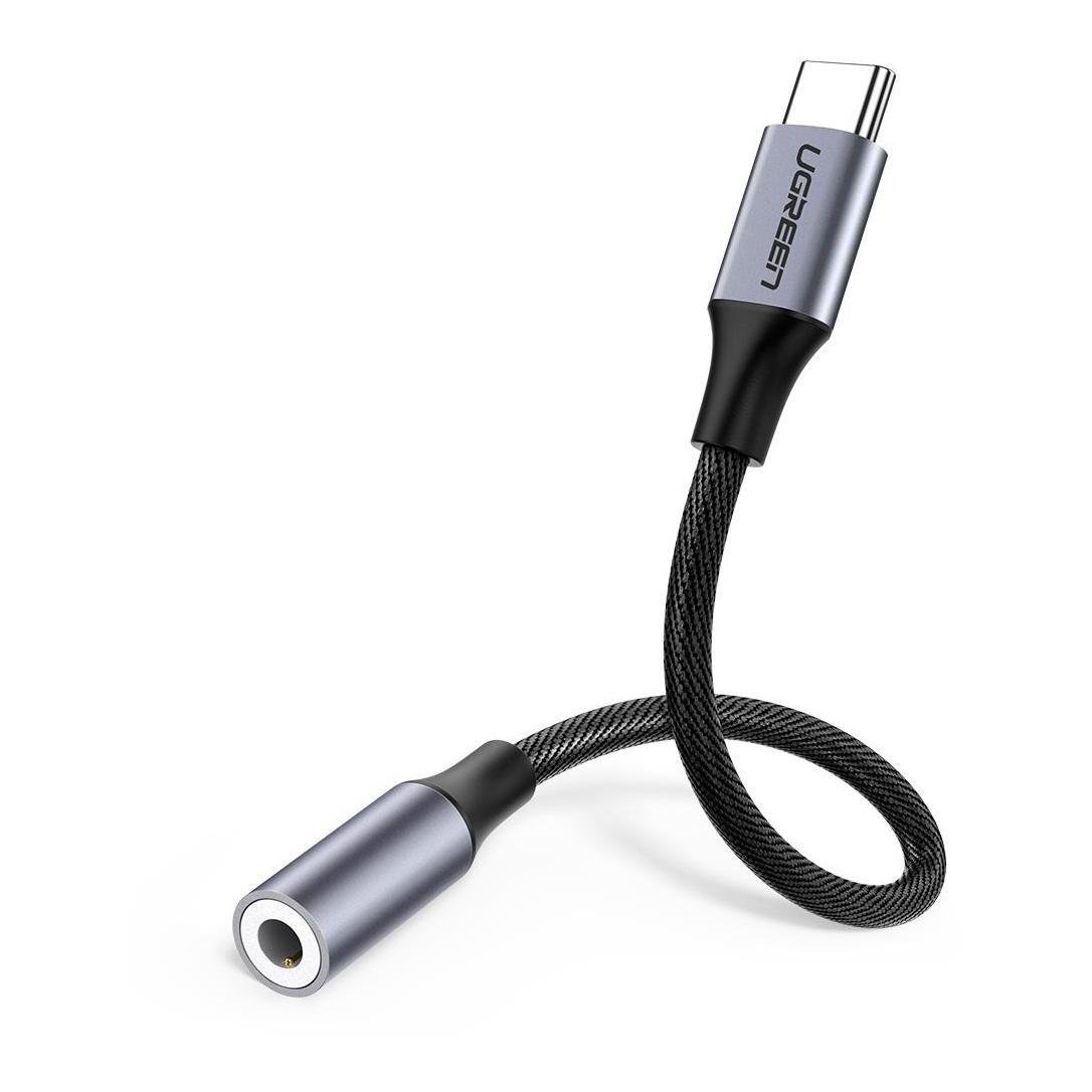 Image of Ugreen USB-C zu 3.5mm Buchse Adapter - Schwarz / Grau - Schwarz-Grau - bei Hauptner.ch