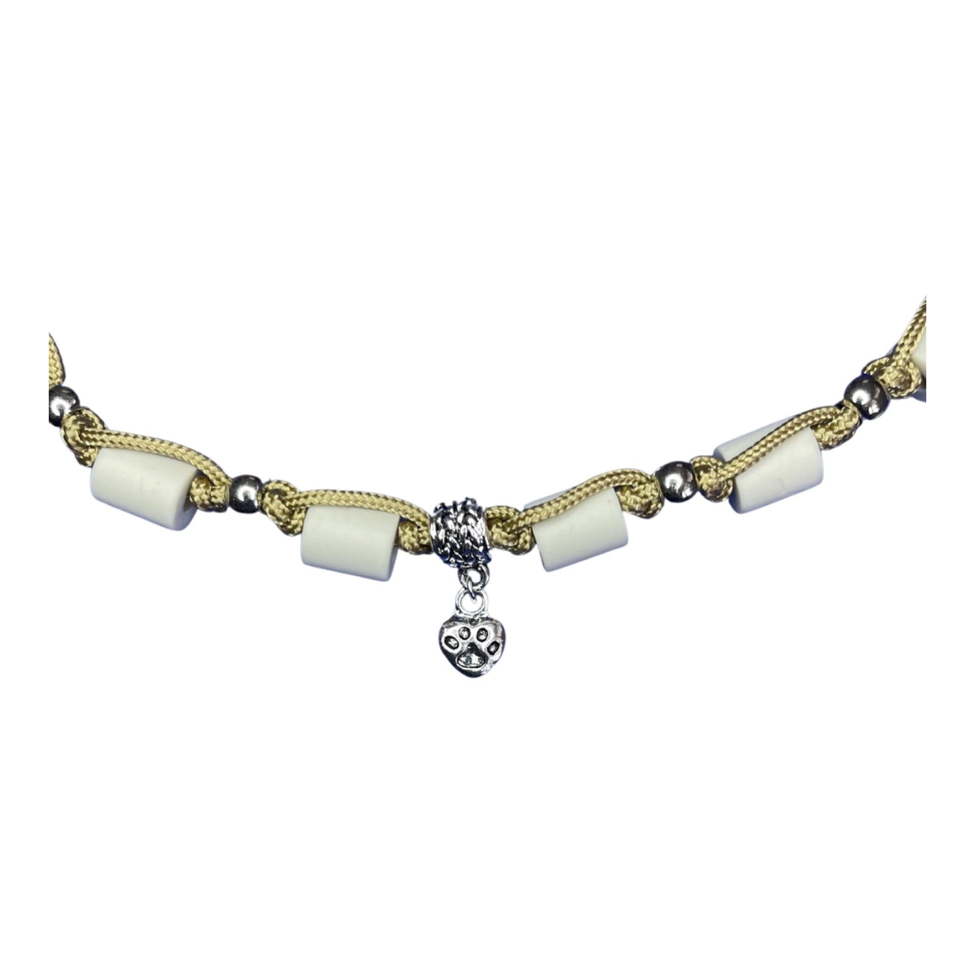 EM-Zeckenhalsband aus Tau mit EM Perlen