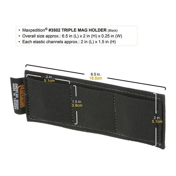 Suport modulable de rangement triple de Maxpedition - noir