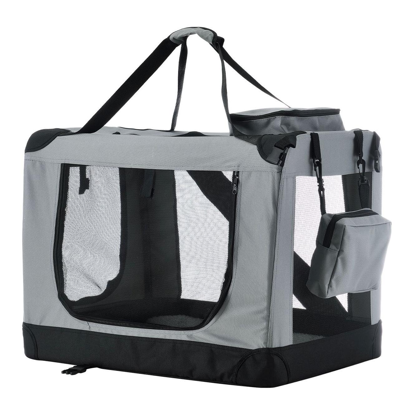 Hundetransportbox (faltbar) - dunkelgrau