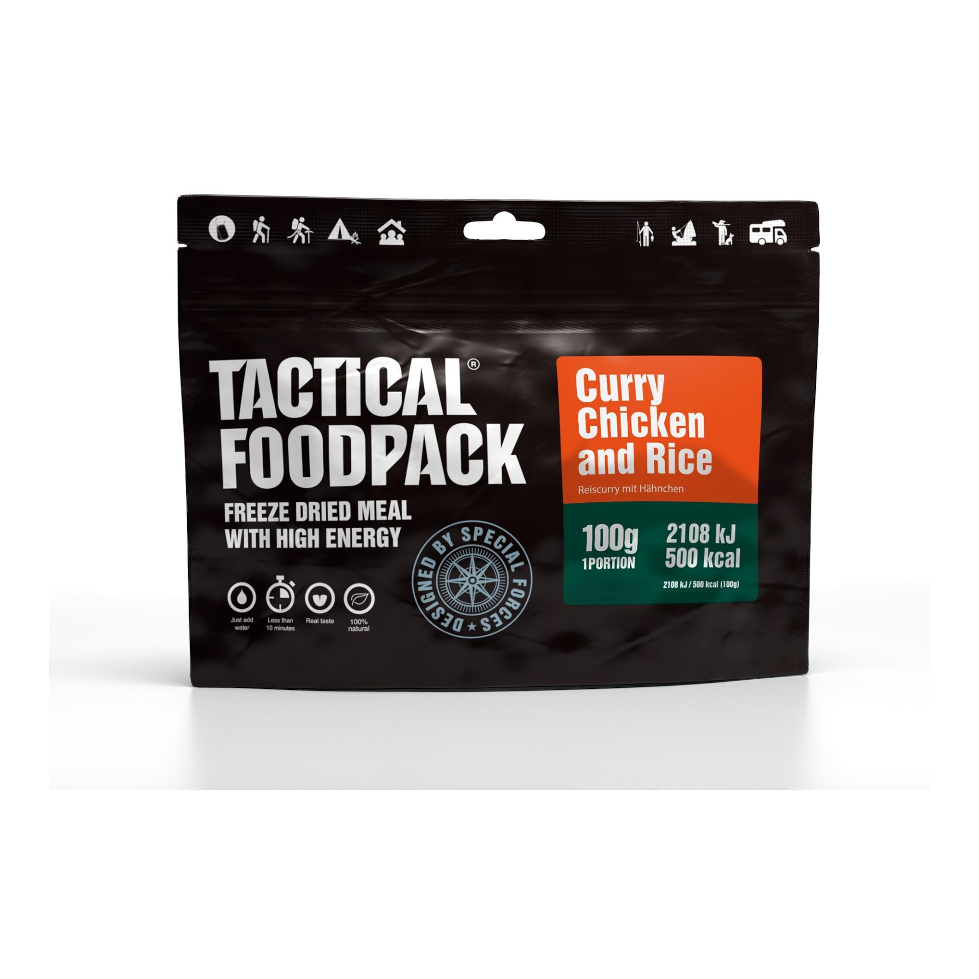 Image of Tactical Foodpack Curry Chicken and Rice - Schwarz - bei Hauptner.ch