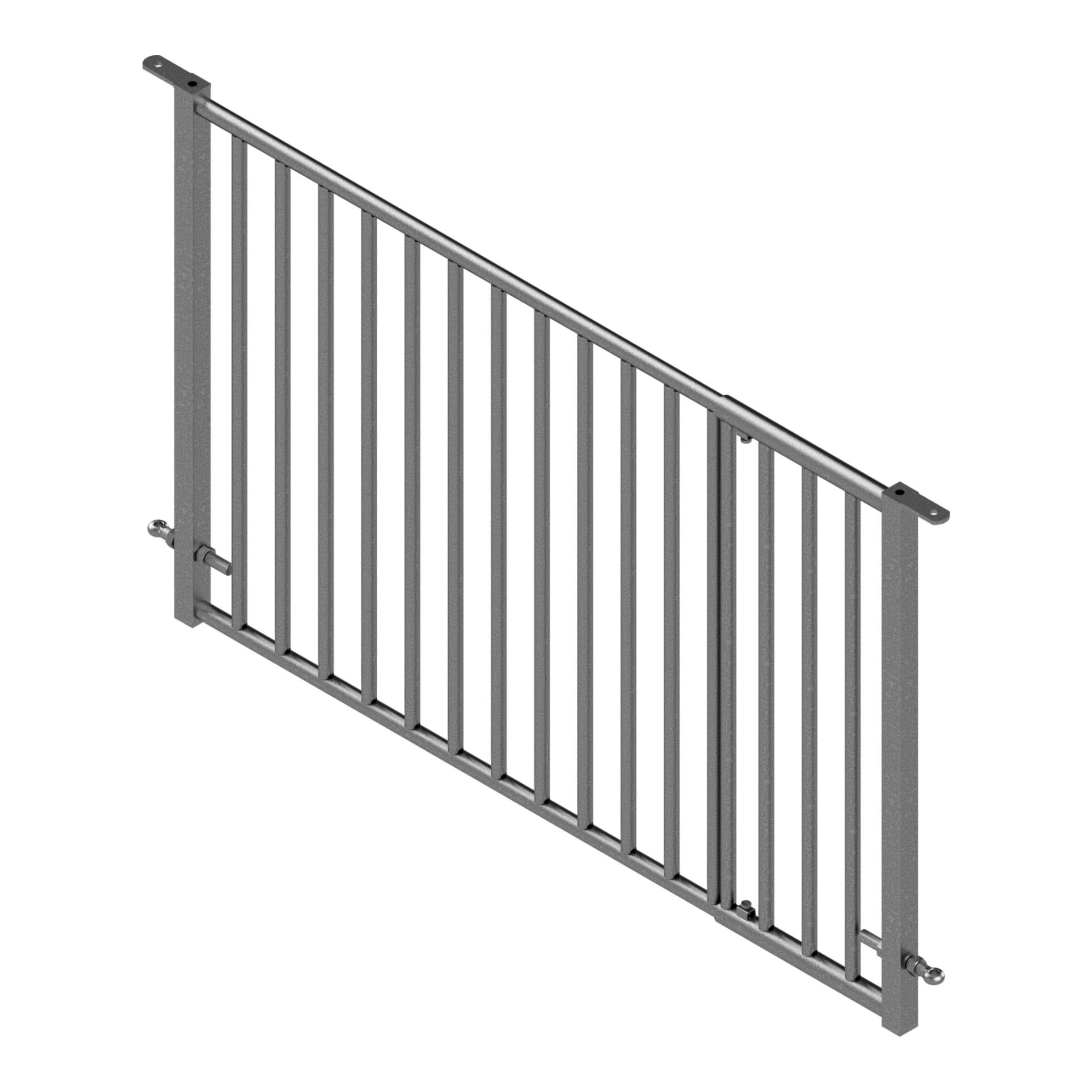 Abtrennung mit vertikalen Gitterstäben