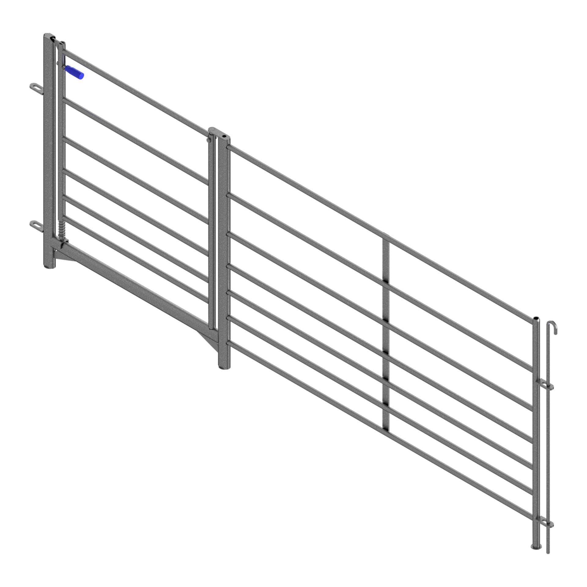 Horde avec barre de liaison et porte