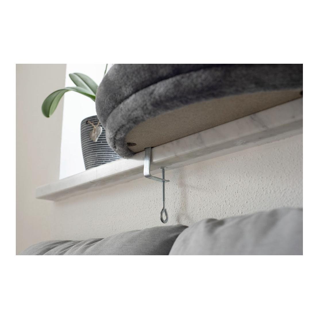 Fensterliegebett - grau