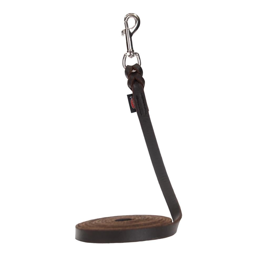 Laisse à pister en cuir gras