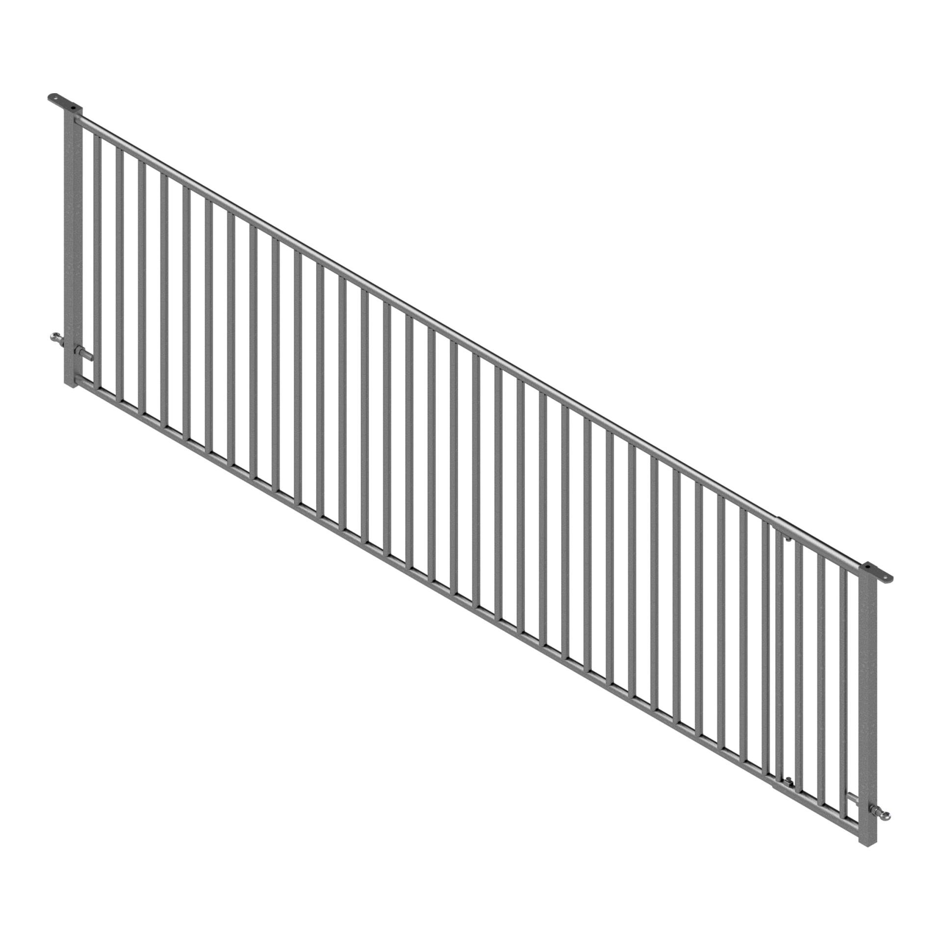 Abtrennung mit vertikalen Gitterstäben